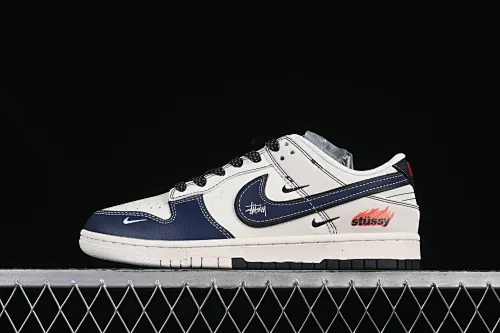 All categories Nk SB Dunk Series Nk SB Dunk Low High-end customized low-top sneakers Nike SB Dunk Low Stusi co-branded beige flame Anniversary high-end customized low-top casual sneakers ZH2598-226